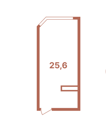 Планировка Студия 25,6 м²