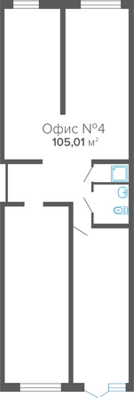 Планировка 1-комн 105,01 м²