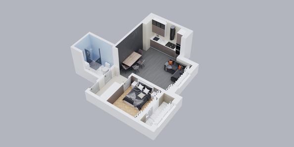 Планировка 2-комн 49,55 м²