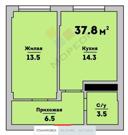 
   Продам 1-комнатную, 38 м², Тургеневское шоссе ул, 1Гк3

. Фото 10.