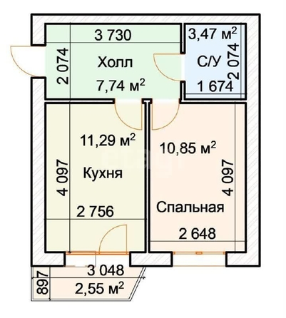 
   Продам 1-комнатную, 33.1 м², 

. Фото 10.