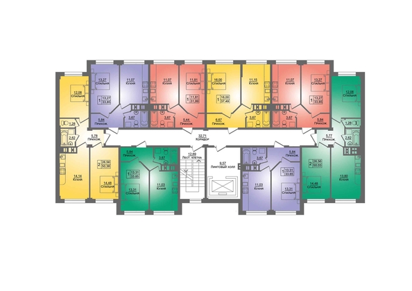 
   Продам 2-комнатную, 50.03 м², Портрет, литера 2

. Фото 1.