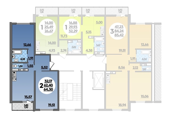 
   Продам 2-комнатную, 64.3 м², Предгорье ЛАГО-НАКИ, литера 1

. Фото 1.