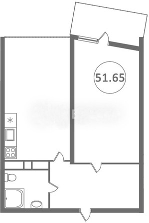 
   Продам 2-комнатную, 51.65 м², Дагомысский пер, 18к1

. Фото 2.