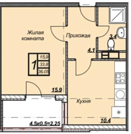 
   Продам 1-комнатную, 38 м², Владимирская ул, 142

. Фото 19.