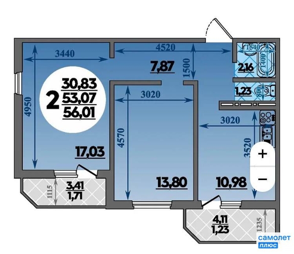 
   Продам студию, 26.59 м², Генерала Трошева Г.Н. ул, 21

. Фото 5.