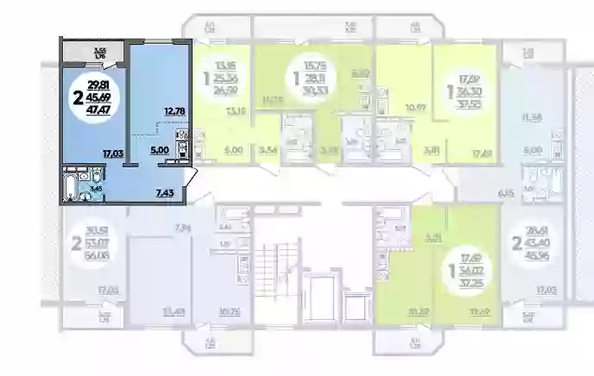 
   Продам 1-комнатную, 47.47 м², Александра Сапрунова ул, 17

. Фото 2.