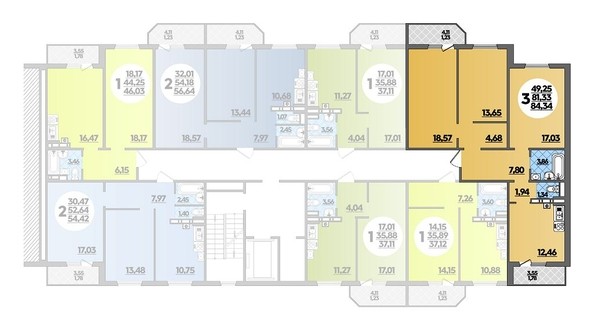 
   Продам 3-комнатную, 84.34 м², Фестивальная, дом 18

. Фото 1.