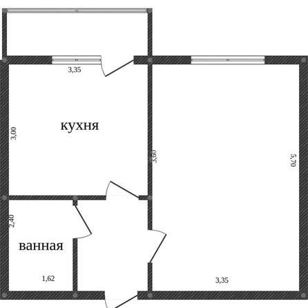 
   Продам 1-комнатную, 35 м², Тургенева ул, 33/2  33

. Фото 1.