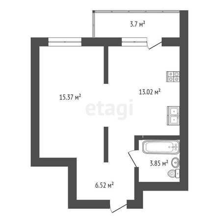 
   Продам 1-комнатную, 42 м², Питерская ул, 40/6

. Фото 20.