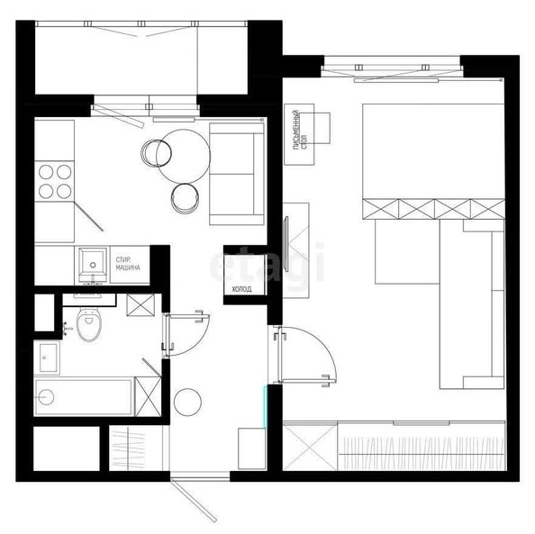 
   Продам 1-комнатную, 29.8 м², Сербская ул, 6

. Фото 29.