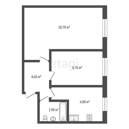 
   Продам 2-комнатную, 42.5 м², Ставропольская ул, 266

. Фото 14.