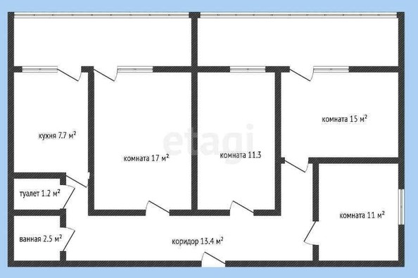 
   Продам 4-комнатную, 80 м², Симферопольская ул, 40

. Фото 33.