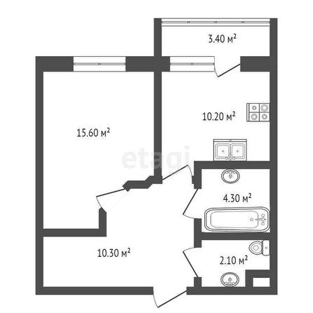 
   Продам 1-комнатную, 44.2 м², Веронская ул, 6

. Фото 9.