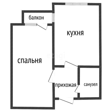 
   Продам 1-комнатную, 32.5 м², Московская ул, 158/3  4

. Фото 1.