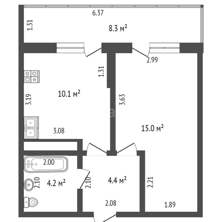 
   Продам 1-комнатную, 33.7 м², Конгрессная ул, 41/1

. Фото 1.