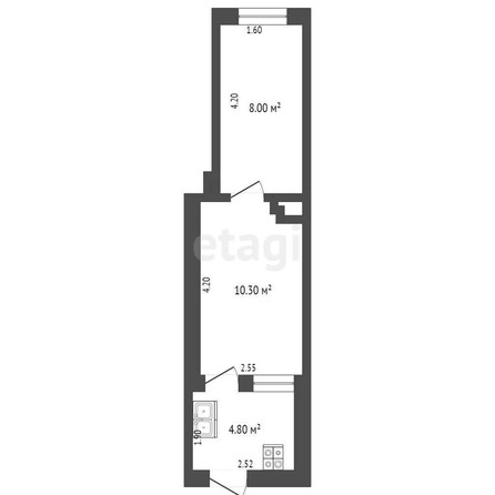 
   Продам студию, 23.1 м², Длинная ул, 71

. Фото 13.