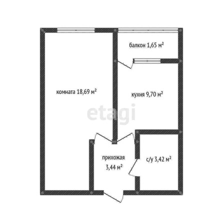 
   Продам 1-комнатную, 35.1 м², Заполярная ул, 39/6

. Фото 1.