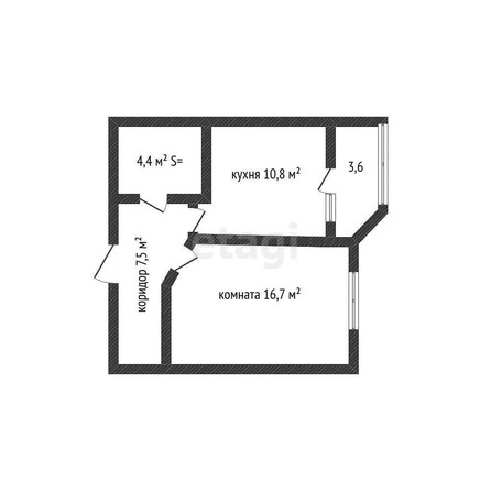 
   Продам 1-комнатную, 39.4 м², Героя Яцкова И.В. ул, 19

. Фото 21.