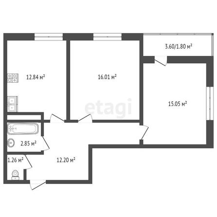 
   Продам 2-комнатную, 59.5 м², Домбайская ул, 10/2

. Фото 39.