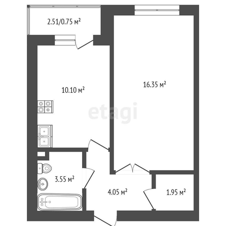 
   Продам 1-комнатную, 33 м², Феодосийская ул, 23/7

. Фото 12.