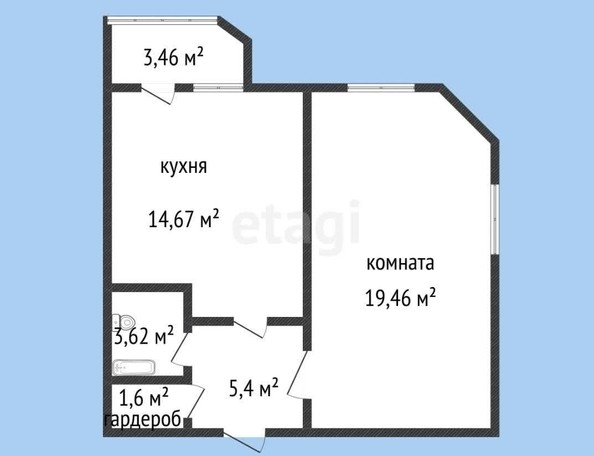 
   Продам 1-комнатную, 44.8 м², Черкасская ул, 55

. Фото 12.
