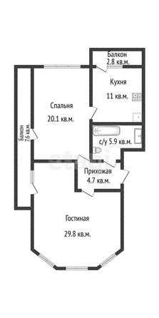 
   Продам 2-комнатную, 71.5 м², Богучарская ул, 2а

. Фото 1.