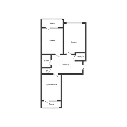 
   Продам 2-комнатную, 60.7 м², Конгрессная ул, 41/1

. Фото 1.