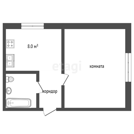 
   Продам 1-комнатную, 24.9 м², Зиповская ул, 22

. Фото 7.