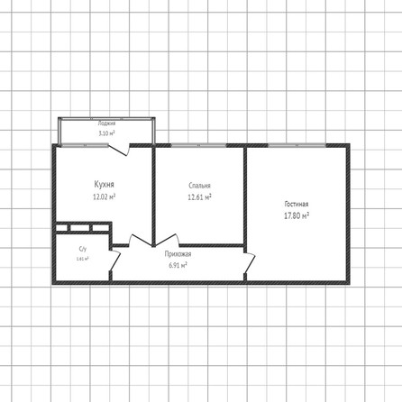 
   Продам 2-комнатную, 52.97 м², краеведа Соловьёва В.А. ул, 6к6

. Фото 1.