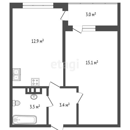 
   Продам 1-комнатную, 37.9 м², Константина Гондаря ул, 105

. Фото 11.