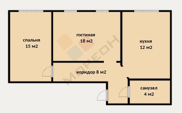 
   Продам 2-комнатную, 56.8 м², Чайковского П.И. ул, 25

. Фото 2.