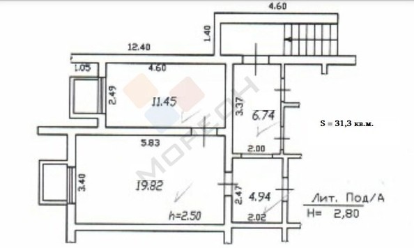 
   Продам помещение свободного назначения, 42.95 м², Красных Партизан ул, 4/3

. Фото 15.