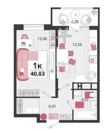 
   Продам 1-комнатную, 40.8 м², Природная ул, 10Б к5

. Фото 11.