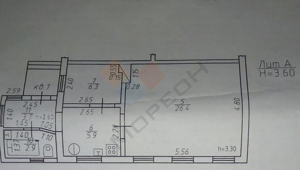 
   Продам 2-комнатную, 47 м², Фрунзе ул, 26

. Фото 13.