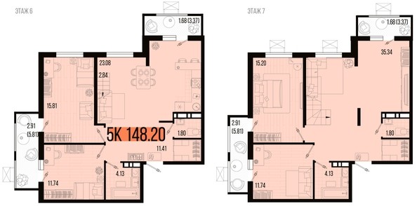 
   Продам 5-комнатную, 148.2 м², Цветной бульвар, литер 1

. Фото 4.