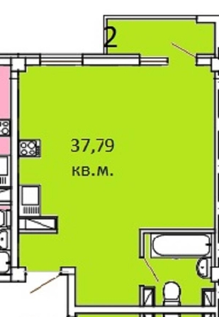 
   Продам 1-комнатную, 37.82 м², Калараша ул, 64/13к3

. Фото 7.