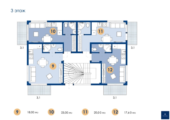 
   Продам 1-комнатную, 21.1 м², Огородный пер, 10Б

. Фото 13.