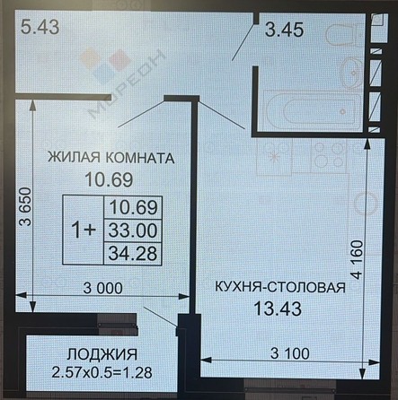 
   Продам 1-комнатную, 34.42 м², Средняя ул, 30/9

. Фото 8.