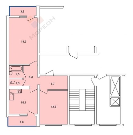 
   Продам 2-комнатную, 64.3 м², Героев-Разведчиков ул, 36

. Фото 11.