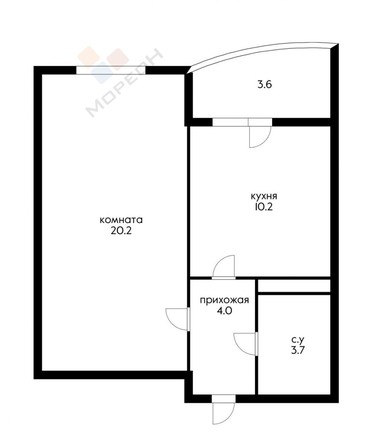 
   Продам 1-комнатную, 38 м², Валерия Гассия ул, 4/7 к2

. Фото 8.