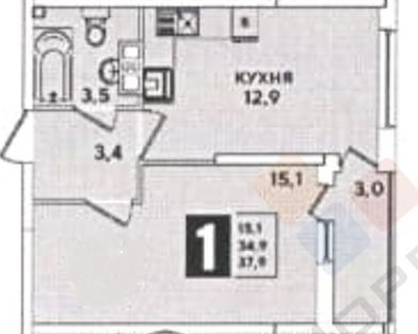 
   Продам 1-комнатную, 36.7 м², Константина Гондаря ул, 99

. Фото 10.