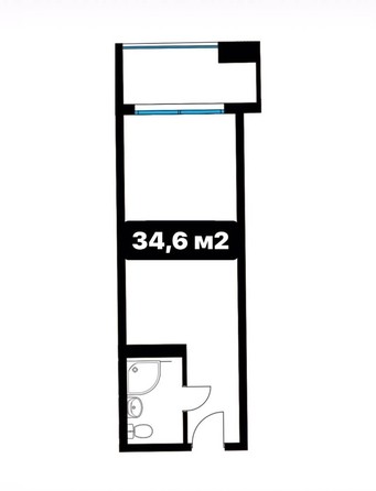 
   Продам 1-комнатную, 34.6 м², Шоссейная ул, 5/7

. Фото 2.