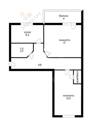 
   Продам 2-комнатную, 44.2 м², Славянская ул, 81

. Фото 19.