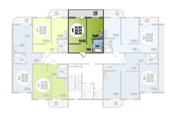 
   Продам 1-комнатную, 38.46 м², Александра Сапрунова ул, 37

. Фото 1.