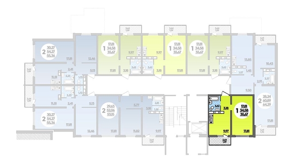 
   Продам 1-комнатную, 35.67 м², Романовский, литера 1

. Фото 1.