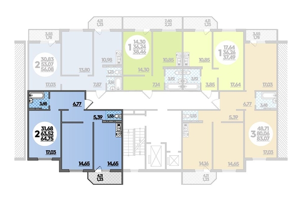 
   Продам 2-комнатную, 64.75 м², Александра Сапрунова ул, 37

. Фото 1.