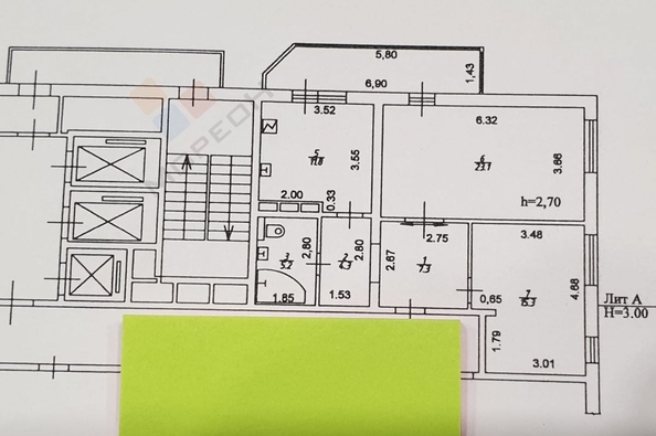 
   Продам 2-комнатную, 67 м², Железнодорожная ул, 24

. Фото 10.