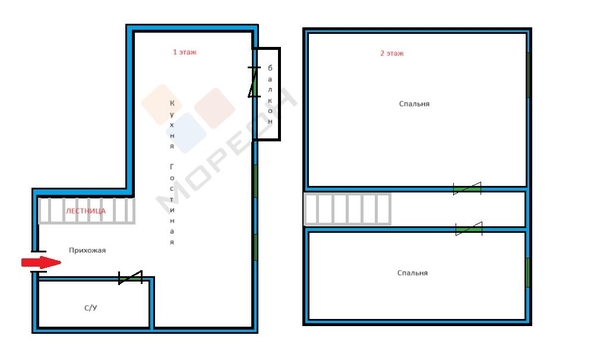 
   Продам 3-комнатную, 84.2 м², Ангарская ул, 29/1

. Фото 10.