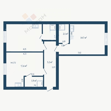 
   Продам 3-комнатную, 51.5 м², отделение N3 совхоза Солнечный тер, 18

. Фото 12.